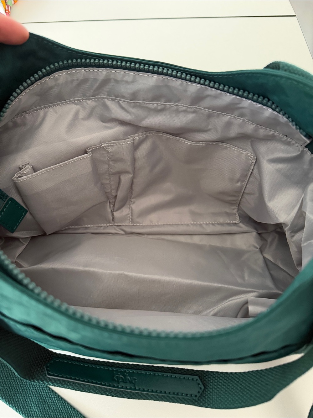 NEW NWT Kipling Deep Teal Green Crossbody Bag with Monkey Key Charm - Picture 4 of 7